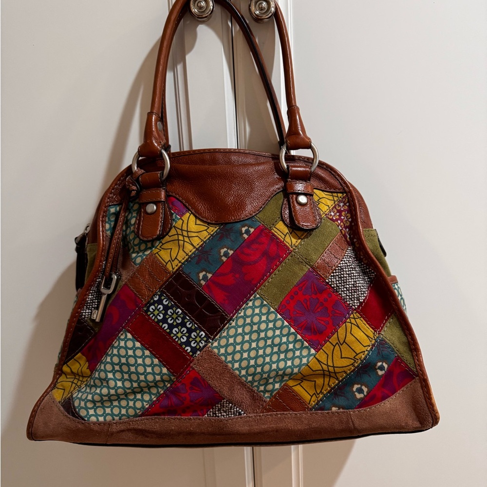 Patchwork Leather Tote Bag
